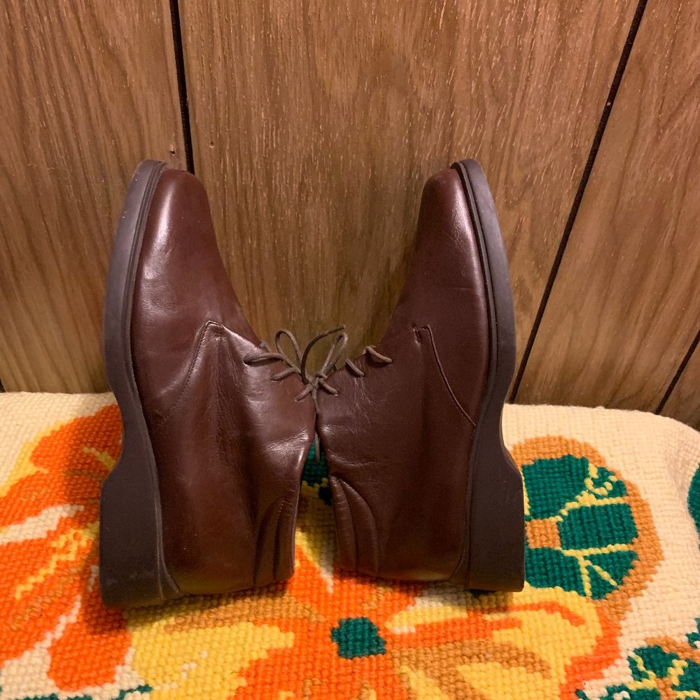 Worthington sport brown leather lace up booties size 7.5 - Picture 7 of 12